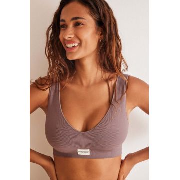 women'secret sutien SEAMLESS 1 culoarea violet, neted, 5108602