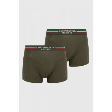 Aeronautica Militare Boxeri (2-pack) bărbați, culoarea verde