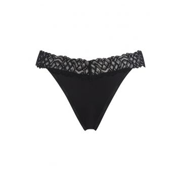 Slip brazilian cu insertii de dantela