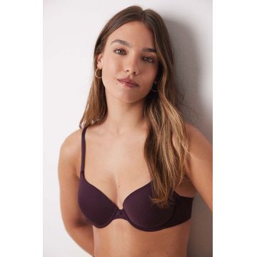 women'secret sutien FEMININE COMFORT culoarea violet, neted, 4028163.172.174