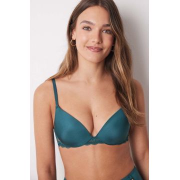 women'secret sutien FEMININE TRENDY culoarea verde, dantela, neted, 4028139.156.153