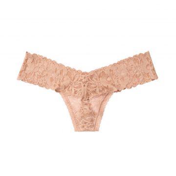 Floral lace thong panty s