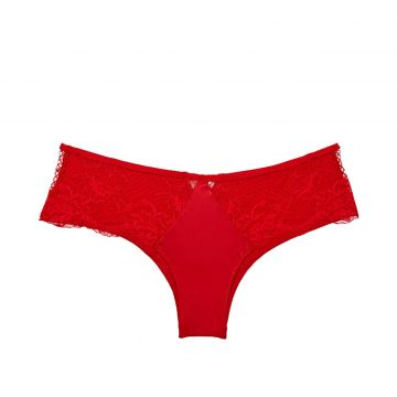 Lace-trim cheeky panty xs