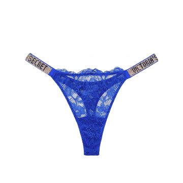 Shine strap lace thong panty xs