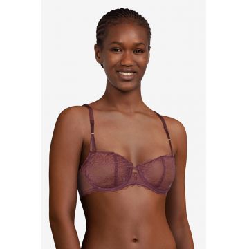 Chantelle Sutien culoarea violet, dantela, material neted