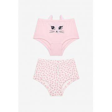 Set de chiloti cu animal print - 2 perechi