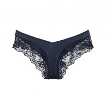 Rose lace-trim high-leg cheeky panty l