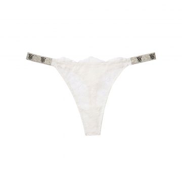 Shine strap lace thong panty m