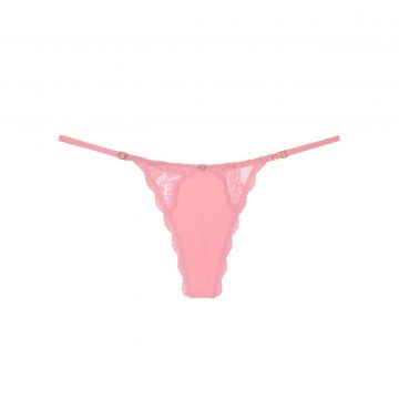 Lace-trim adjustable v-string panty l Lace-trim adjustable v-string panty l