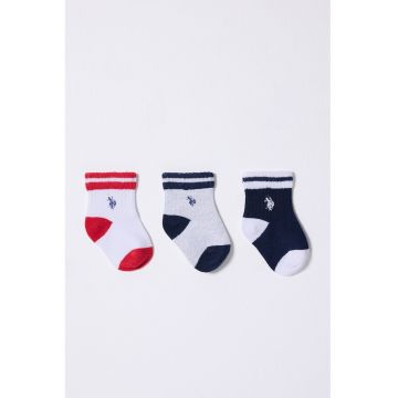 Set de sosete scurte cu logo - 3 perechi Set de sosete scurte cu logo - 3 perechi