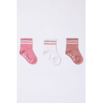 Set de sosete scurte din amestec de bumbac - 3 perechi Set de sosete scurte din amestec de bumbac - 3 perechi