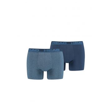 Set de boxeri cu logo - 2 perechi - Albastru - Set de boxeri cu logo - 2 perechi - Albastru -
