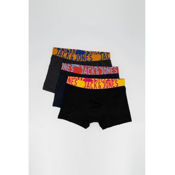 Jack&Jones - Set de boxeri cu banda in talie cu imprimeu logo Crazy - 3 perechi Jack&Jones - Set de boxeri cu banda in talie cu imprimeu logo Crazy - 3 perechi