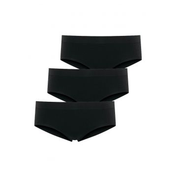 Set de chiloti hipster cu talie joasa - 3 perechi Set de chiloti hipster cu talie joasa - 3 perechi