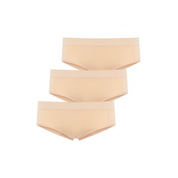 Set de chiloti hipster cu talie joasa - 3 perechi Set de chiloti hipster cu talie joasa - 3 perechi